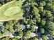 Aerial view showcasing home's location near a golf course at 272 Millingport Ln, New London, NC 28127