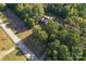 Aerial view of house, large lot, and surrounding trees at 2720 Lentz Rd, China Grove, NC 28023