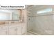 Modern bathroom with a large shower and updated vanity at 133 Saidin Ln, Troutman, NC 28166