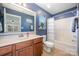 Bathroom with tub, shower, and double vanity at 1994 Quill Ct, Kannapolis, NC 28083