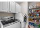 Laundry room with washer, dryer, and shelving for storage at 3327 Flagler Cir, Midland, NC 28107