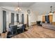 Bright dining area with a table and chairs, hardwood floors at 920 Brooklee Dr, Kings Mountain, NC 28086