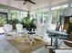 Relaxing sunroom with rocking chairs and plenty of plants at 9107 Shrewsbury Dr, Waxhaw, NC 28173