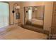 Simple bedroom with a double bed and mirrored closet at 201 Deer Park Rd, Mount Gilead, NC 27306