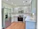 Modern kitchen with stainless steel appliances and white cabinets at 818 Bradberry Ln, Indian Trail, NC 28079