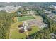 Aerial of community park with soccer field, baseball, and tennis at 235 Boxelder Rd, Clover, SC 29710