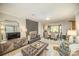 Open concept living and dining area with a fireplace at 681 Pine Bluff Cir, Kannapolis, NC 28081