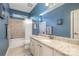 Bathroom with granite countertop, shower, and bathtub at 6926 Potter Rd, Matthews, NC 28104