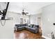 Spacious living room with hardwood floors and a ceiling fan at 418 Summer Ridge Rd, Stanley, NC 28164
