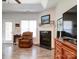 Relaxing living room with a fireplace and comfortable seating at 104 Aberdeen Dr, Troutman, NC 28166