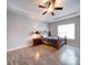 Spacious bedroom with wood flooring and ceiling fan at 104 Aberdeen Dr, Troutman, NC 28166
