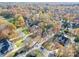 High-angle view of homes nestled in a tree-lined neighborhood at 909 Woodhurst Dr, Monroe, NC 28110