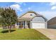 Charming one-story home with light blue siding and two-car garage at 3157 Delaware Dr, Denver, NC 28037