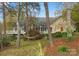 Landscaped backyard with a hammock at 502 Downing Dr, Kings Mountain, NC 28086