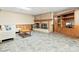 Finished basement with a fireplace and built-in shelving at 502 Downing Dr, Kings Mountain, NC 28086