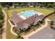 Community pool with lap lanes and surrounding green space at 1007 Kingbird Ln, Clover, SC 29710