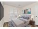 Main bedroom with wood-look floors, window blinds, and neutral decor at 2715 Selwyn Ave # 42, Charlotte, NC 28209