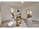 Home office with hardwood floors and view into living room at 736 Cedar St, Rock Hill, SC 29730
