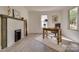 Home office with white brick fireplace and hardwood floors at 736 Cedar St, Rock Hill, SC 29730