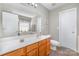 Double sink bathroom with a large mirror and separate shower at 6859 Lakecrest Ct, Denver, NC 28037