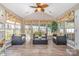 Sunroom with wicker furniture and plenty of natural light at 6859 Lakecrest Ct, Denver, NC 28037
