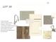 Kitchen design board showing Ellis Colada cabinets, Iced White countertops, and more at 1044 Bull Dog Ln, Wingate, NC 28174