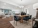 Open dining area with wood table and modern chairs at 1053 Bull Dog Ln, Wingate, NC 28174
