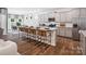Open kitchen with stainless steel appliances and breakfast bar at 1053 Bull Dog Ln, Wingate, NC 28174