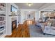 Bright living room featuring hardwood floors and a fireplace at 8158 Mountain Shore Dr, Sherrills Ford, NC 28673