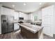 Modern kitchen with stainless steel appliances and an island at 507 32Nd Sw St, Hickory, NC 28602