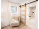 Spa-like bathroom with a large walk-in shower and soaking tub at 8946 Glencroft Rd, Mint Hill, NC 28227