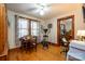 Home office space with a desk, elliptical machine and built-in hutch at 710 Wood St, Statesville, NC 28677