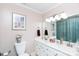 Clean bathroom with double vanity and updated fixtures at 3540 Highway 324 Hwy, Rock Hill, SC 29732