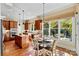 Eat-in kitchen with island and hardwood floors at 8903 Hillstone Ct, Sherrills Ford, NC 28673