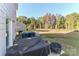 Backyard patio with grill, fire pit, and seating area at 140 Tanner Loop, Troutman, NC 28166