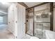Updated bathroom with a walk-in shower and modern vanity at 806 Bridgewood Dr, Rock Hill, SC 29732