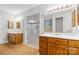 Double vanity bathroom with access to bedroom and another bathroom at 4823 Morris Glen Dr, Concord, NC 28027