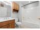 Bathroom features a shower/tub combo and wood vanity at 4823 Morris Glen Dr, Concord, NC 28027