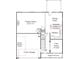 First floor plan including kitchen, Gathering room, flex room, and two-car garage at 209 Lake George Dr, Shelby, NC 28152