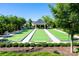 Community bocce ball court with covered pavilion at 12724 Hazelbrook Ln, Cornelius, NC 28031