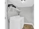 Laundry room with washer, dryer, and shelving at 401 Ford St, Kannapolis, NC 28083