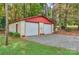 Detached two-car garage with gravel driveway at 459 Kenway Loop, Mooresville, NC 28117