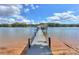 Private lakefront dock extending into the water at 459 Kenway Loop, Mooresville, NC 28117