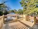 Newly built wooden deck overlooks backyard with a view of trees at 709 Bringle Ferry Rd, Salisbury, NC 28144