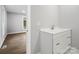 Simple bathroom with a vanity and access to a bedroom at 709 Bringle Ferry Rd, Salisbury, NC 28144