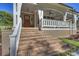 Brick steps leading to the charming front porch at 1509 Ideal Way, Charlotte, NC 28203