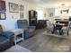 Dining area with gray chairs, hardwood floors and kitchen view at 4986 6Th Sw St, Catawba, NC 28609