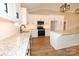 Bright, modern kitchen with white shaker cabinets, granite countertops, and stainless steel appliances at 4916 Southview Dr, Hickory, NC 28602