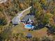 Aerial view of property showing house, pool, and large lot near highway at 3439 Black Hwy, York, SC 29745