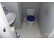 Small bathroom with toilet and sink at 141 Rock Ridge Ln, Mount Holly, NC 28120